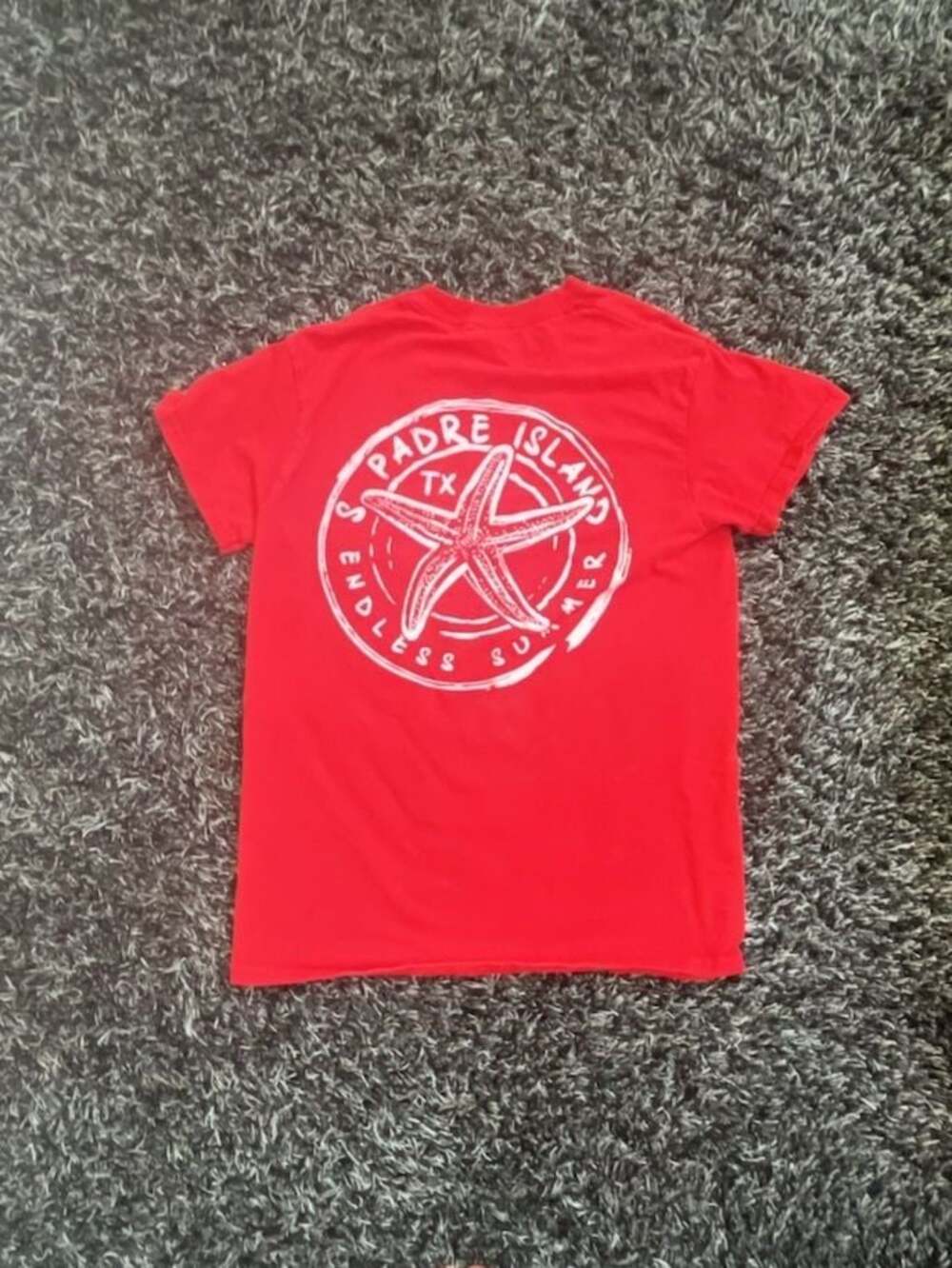 Padre Island Endless Summer Starfish Red Short Sleeve Graphic T-Shirt